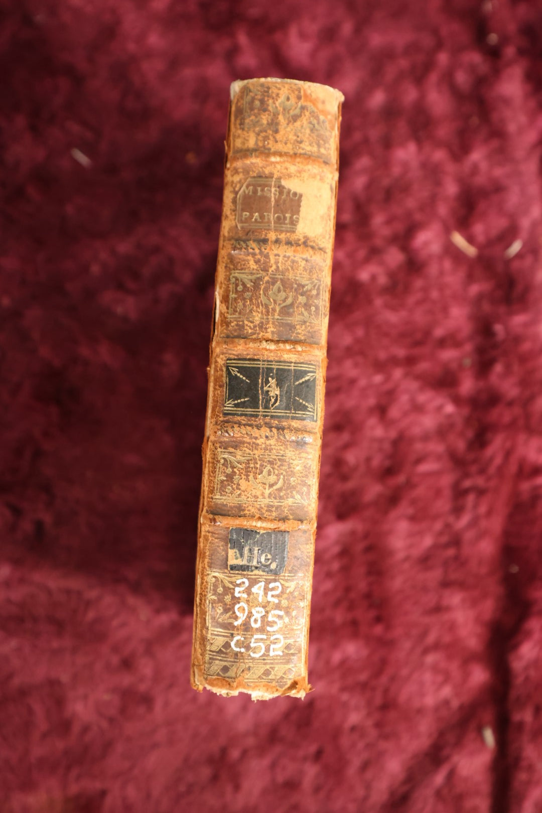 Lot 165 - Book - "Conferences On The Apostles' Symbol, On The Sacraments, And On The Commandments of God And The Church By M. Chevassu, Former Parish Priest of The Diocese of S. Claude, Volume Four.," Early Leather Bound Book