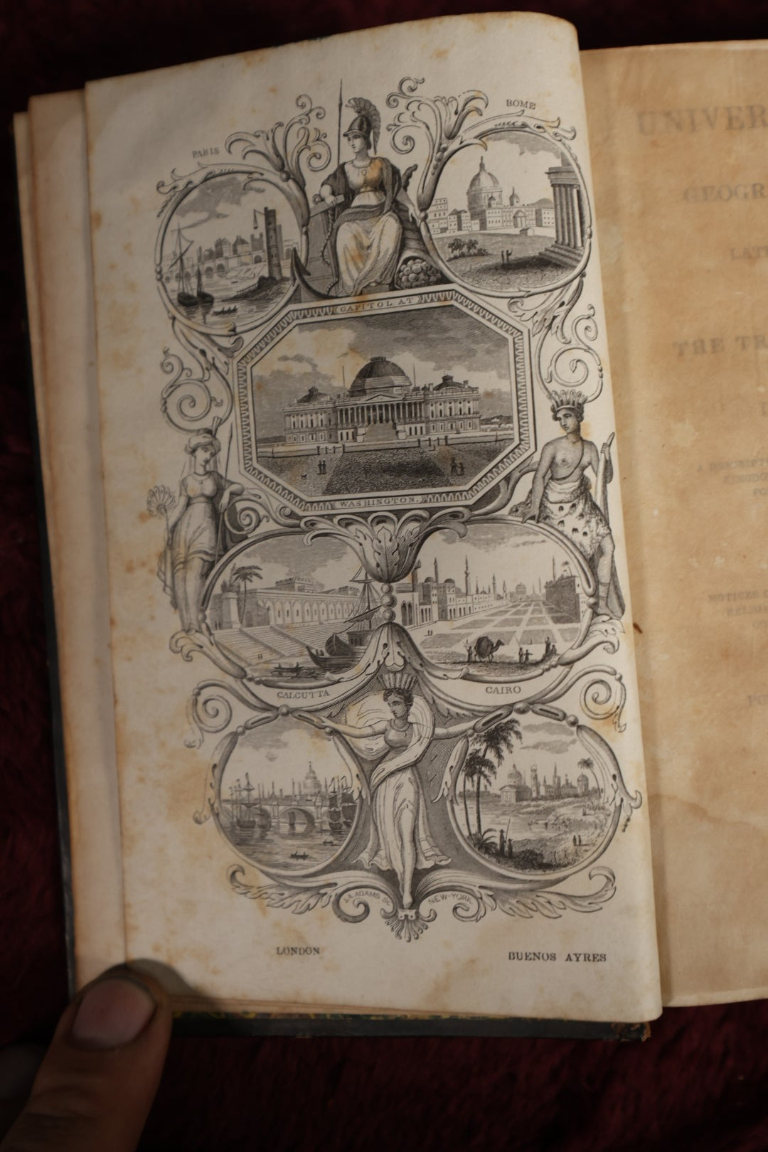 Lot 168 - Book - "The New Universal Gazetteer, Or Geographical Dictionary," 1833, Part Ii of A Treasury of Knowledge