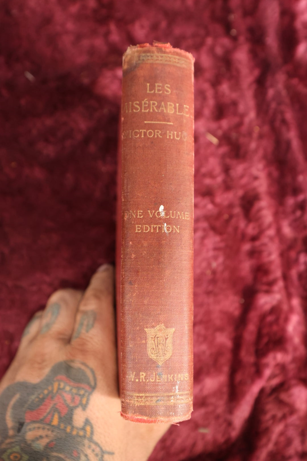 Lot 170 - Book - "Les Miserables" By Victor Hugo, Copyright 1895 By William R. Jenkins, One Volume Edition