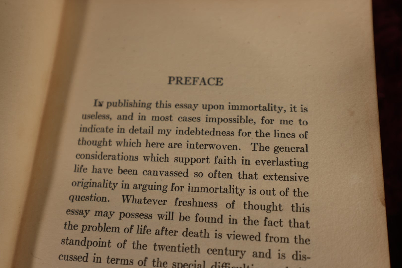 Lot 171 - Book - "The Assurance of Immortality" By Harry Emerson Fosdick, American Pastor Writing About The Afterlife