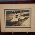 Lot 175 - Single Photo - Small Boarded Photo of Two Smiling Ladies Under Tree, Goofing Around, Flirtatious