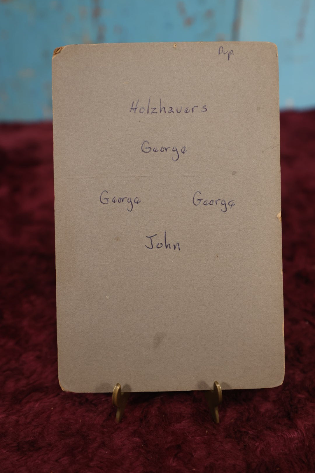 Lot 184 - Single Photo - Rare Cabinet Card Photo of Four Generations In One Shot, George, George, George, And John Holzhauers