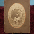 Lot 185 - Single Photo - Small Boarded Photo of Boy In Unique Studio Set, Charlestown, Massachusetts