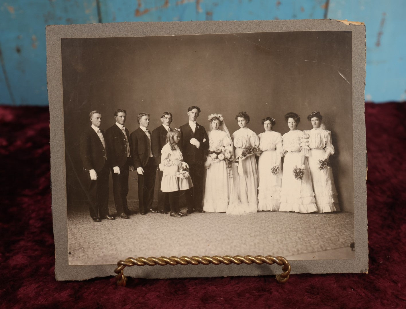 Lot 186 - Single Photo - Early 20th Century Boarded Wedding Photo