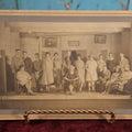 Lot 187 - Single Photo - Early 20th Century Cast of A Stage Play, Young People In Costume, Embroidered Motto On Wall