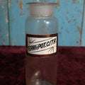 Lot 032 - Antique Ferric (Iron) And Potassium Citrate Apothecary Bottle With Glass Label, Stopper, Approximately 9.5"
