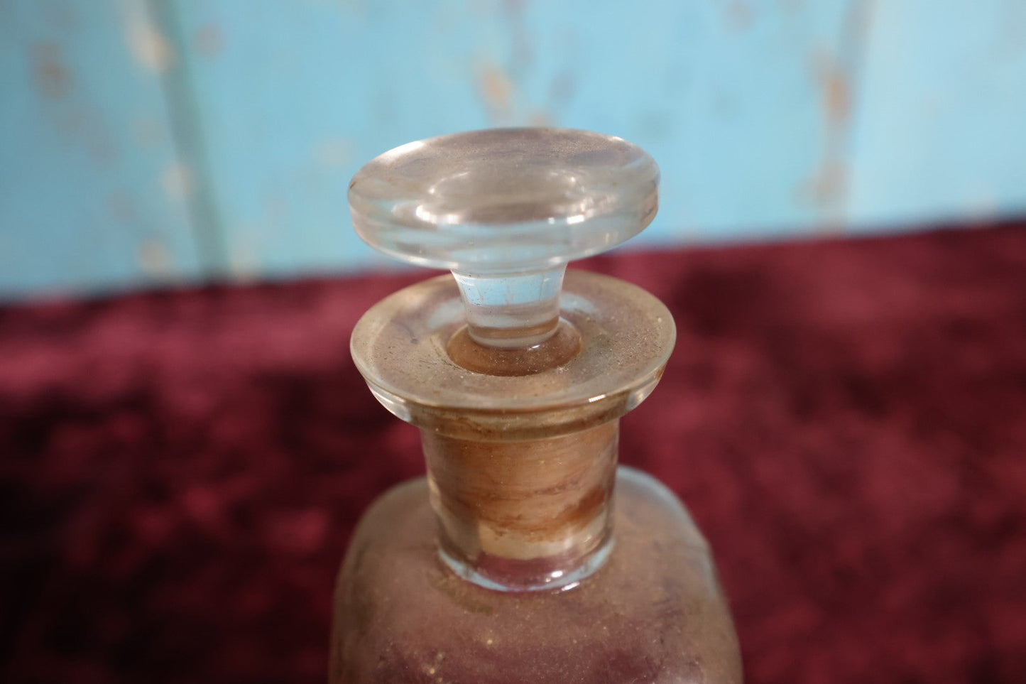 Lot 035 - Antique Vinum Ipecacuanhae / Ipecac Wine Apothecary Bottle With Glass Label, Stopper, Approximately 6.75", Emetic Used To Induce Vomiting