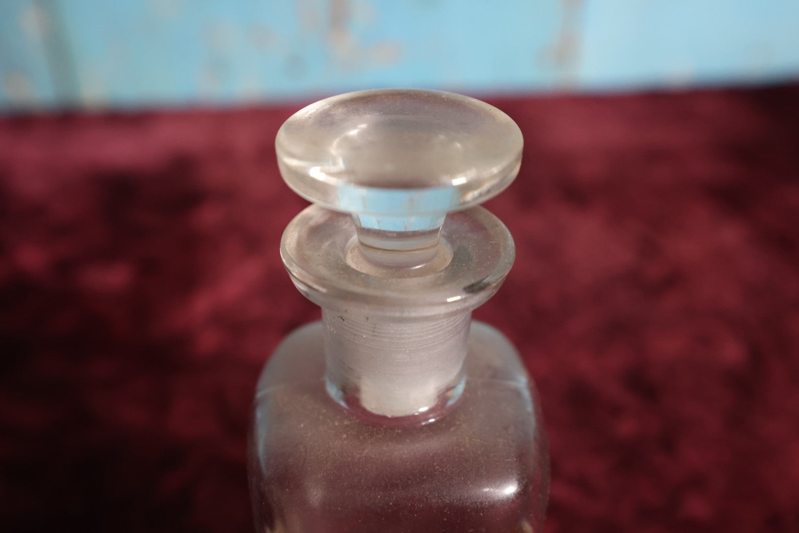 Lot 039 - Antique Listerine, Anti-Septic / Mouthwash Apothecary Bottle With Glass Label, Stopper, Approximately 5", Early Use Included Treatment of Gonorrhea