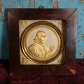 Lot 055 - Antique Framed Tin Relief Commemorative Plaque of Catholic Pope Pius Viii, Pontifex Maximus From 1829-1830
