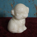 Lot 059 - Antique Genuine Gillinder Glass Pug Dog Opalescent White Milk Glass Figure - Original, Not The Re-Issue