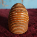 Lot 065 - Vintage Wood Turned Folk Art Bee Hive Bank - With Pull off Top