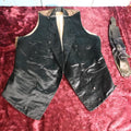 Lot 069 - Two Piece Antique Men's Fashion Lot - Vest And Bowtie / Belt - Note Tears, Wear, Stains - Rough Measurments In Photos