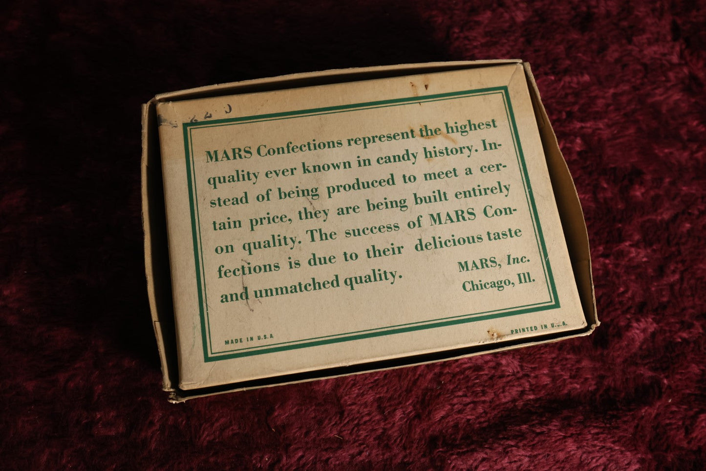 Lot 073 - Vintage Mars Candy Milky Way 24 Bar Store Display Box, Chicago