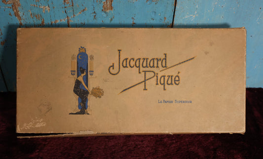 Lot 074 - Jacquard Piqué Le Papier Supérieur Vintage Advertising Box, Note Losses, Damage, Corner Wear And Seperation