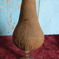 Lot 076 - Vintage Pear Shape Unusual, Large Pin Cushion With Glass Base... Hm