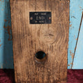 Lot 078 - Contemporary Folk Art Gag Novelty Glory Hole Wall Hanger, "Put Your End In Here"