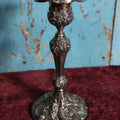 Lot 080 - Vintage Ornate Silverplate Candlestick, Quadruple Plated, Grapes Motif, Superior Silver Co. No. 1207, Single