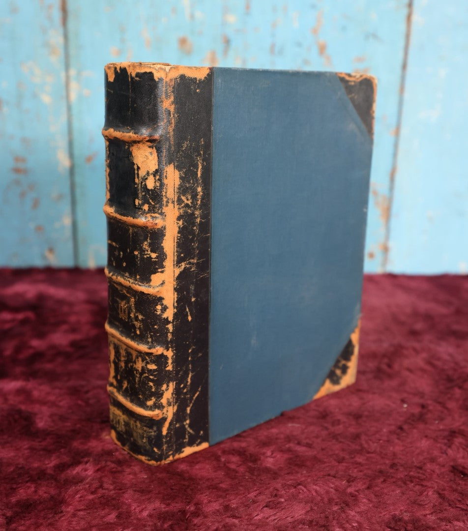 Lot 089 - Antique Faux Book Book-Safe Hide Away Box, Blue, Realistic Spine, No Top