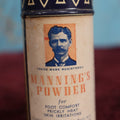 Lot 094 - Vintage Manning's Powder For Foot Comfort, Prickly Heat, And Skin Irritation Tin