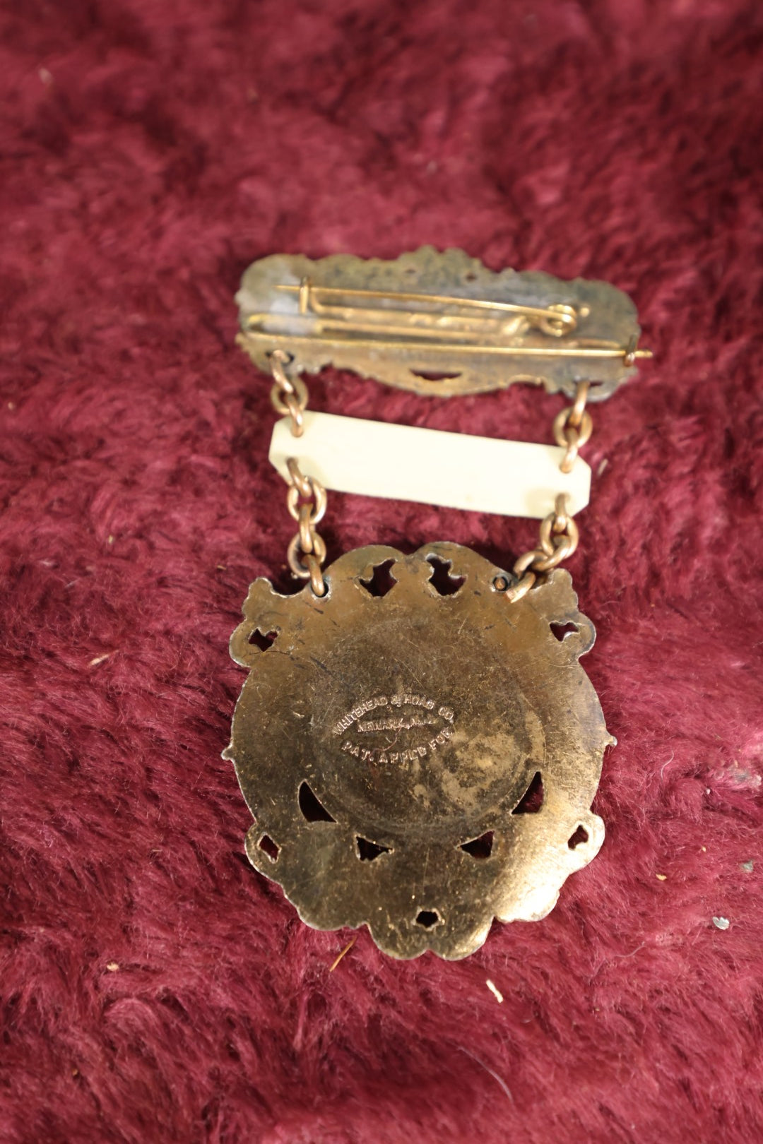 Lot 101 - Antique Boot And Shoe Union Membership Badge, Medal, With Shaking Hands Motif, Manufactured By Whitehead And Hoag, New Jersey