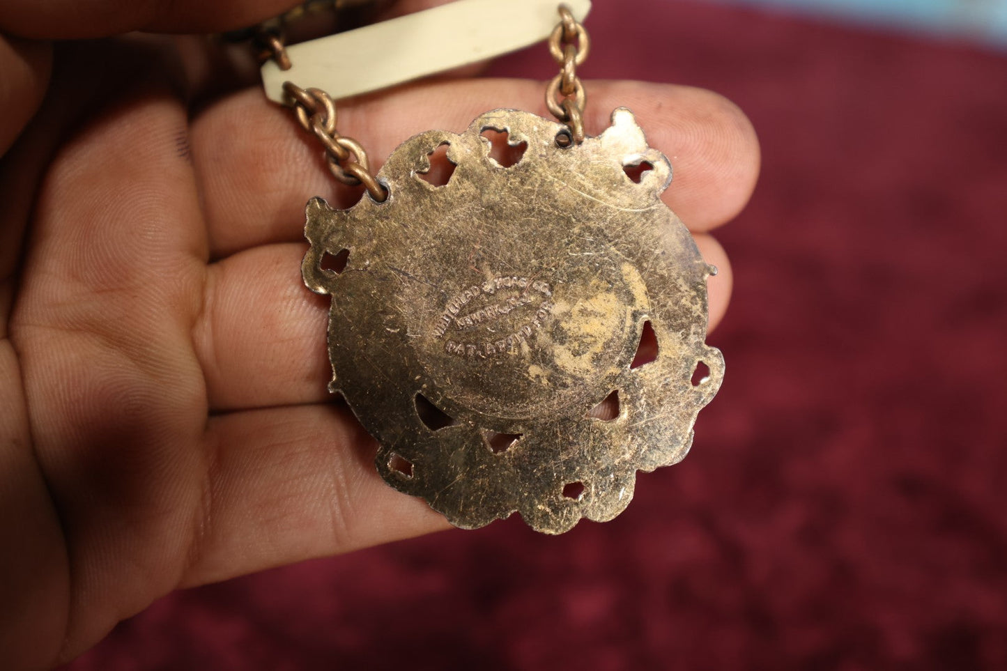 Lot 101 - Antique Boot And Shoe Union Membership Badge, Medal, With Shaking Hands Motif, Manufactured By Whitehead And Hoag, New Jersey