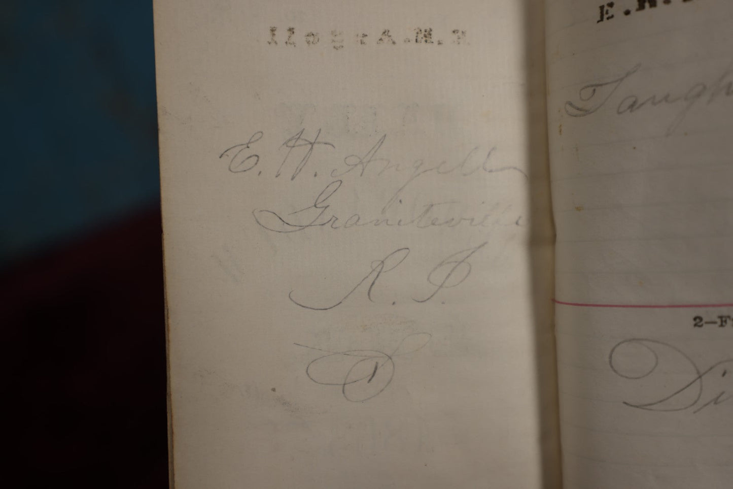 Lot 113 - Important Daily Memorandum Book Journal Diary of E.H. Angell of Graniteville, Rhode Island, Covering His Enlistment In The Union In The Civil War In July 1863