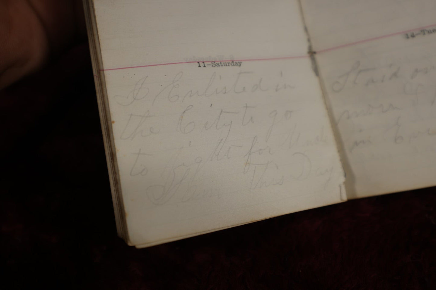 Lot 113 - Important Daily Memorandum Book Journal Diary of E.H. Angell of Graniteville, Rhode Island, Covering His Enlistment In The Union In The Civil War In July 1863