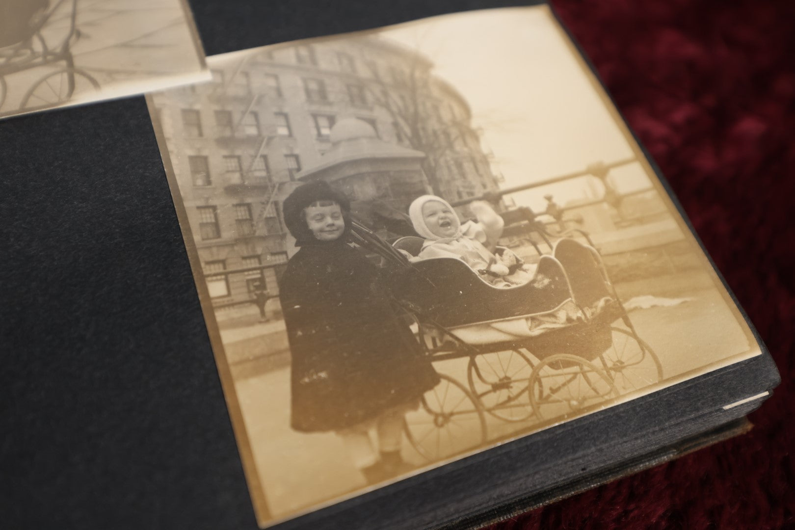 Lot 115 - Early 20th Century Family Snapshot Photo Album Featuring Children On Christmas, Gatherings, Ostriches