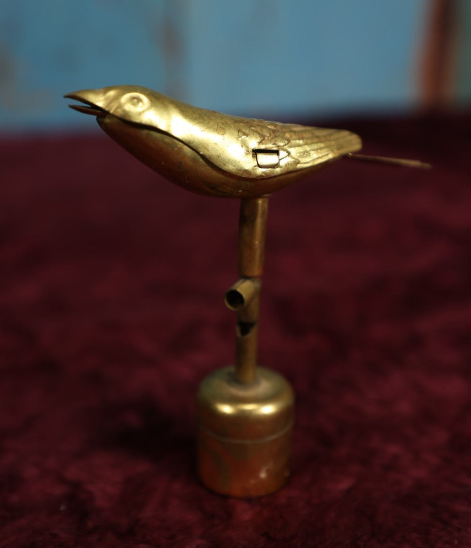 Lot 121 - Antique Brass Photography Aid, "Watch The Birdie," Sheet Brass Bird That Would Move And Whistle To Get Children To Look For Photos, Circa 1920s, Not Tested