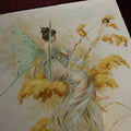 Lot 137 - Ephemera Lot - Chromo Litho of Fairy In Black Folder,  "Goldenrod" By William A. McCulloch, G.H. Bueck And Co Lithographer