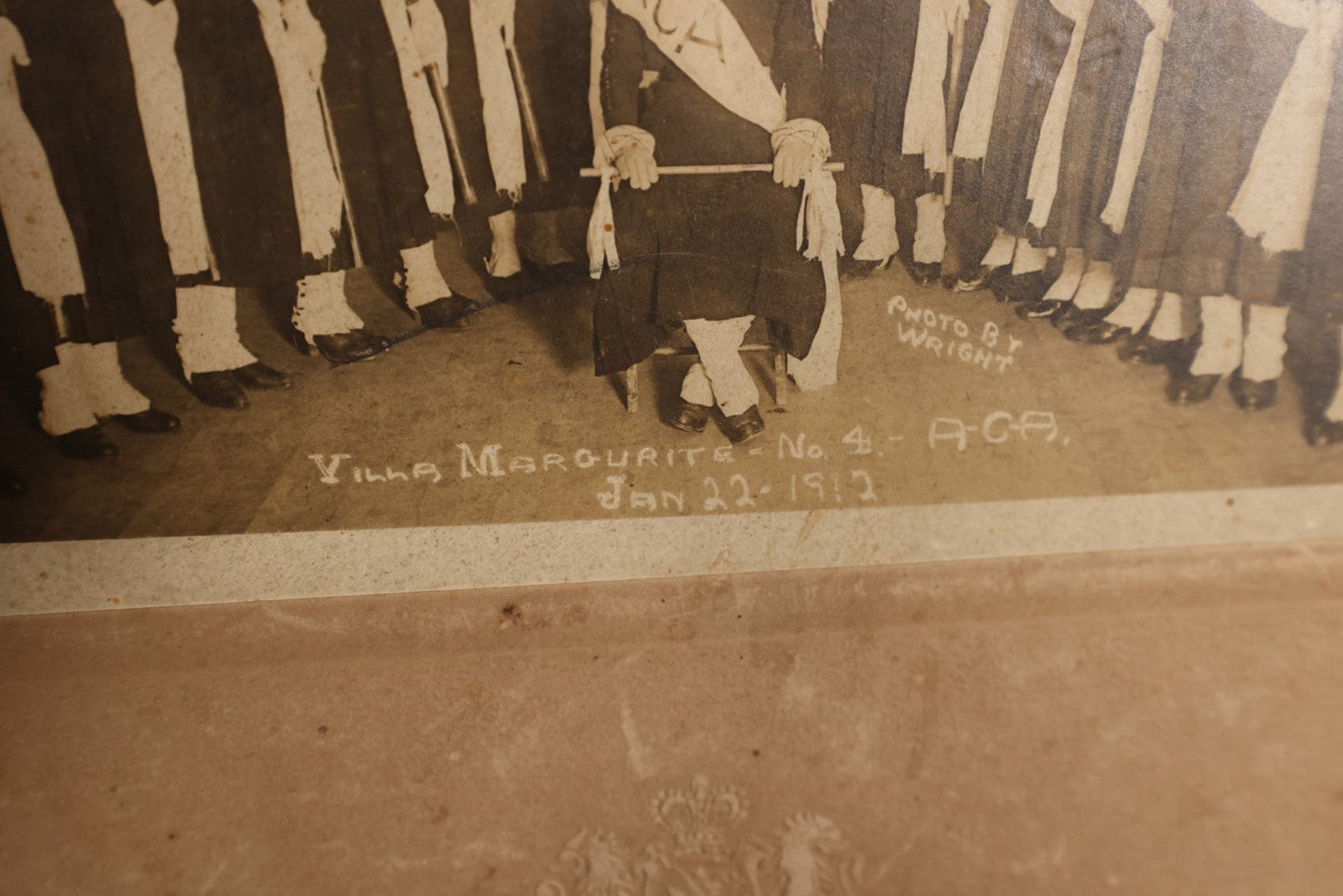 Lot 150 - Photo Lot - Grouping of Three Boarded Photos of The A.C.A. Women's Group, Villa Margurite No. 4 Lodge,1912-1913, G. Wallace Wright Photographer, Laconia, New Hampshire