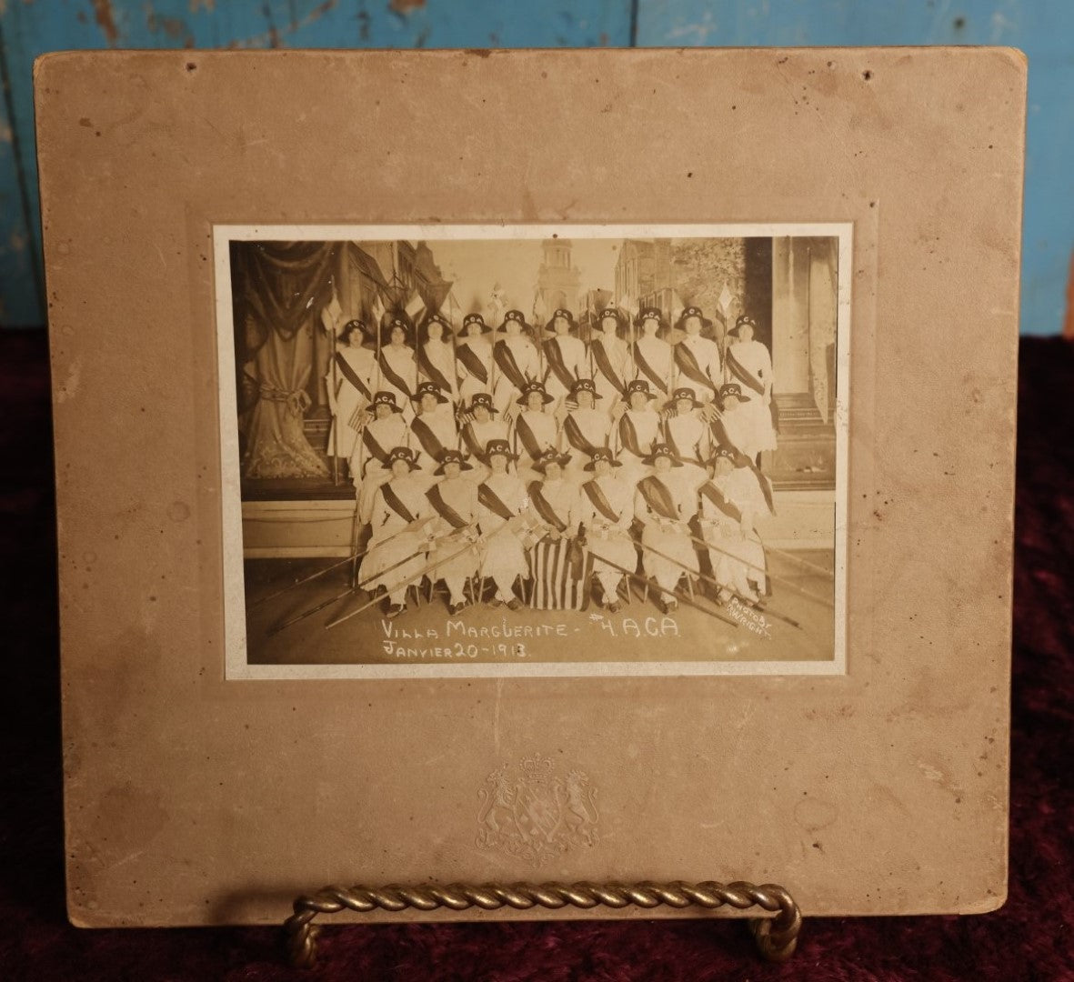 Lot 150 - Photo Lot - Grouping of Three Boarded Photos of The A.C.A. Women's Group, Villa Margurite No. 4 Lodge,1912-1913, G. Wallace Wright Photographer, Laconia, New Hampshire