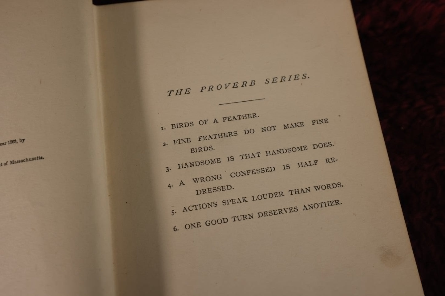 Lot 160 - Fine Feathers Do Not Make Fine Birds, By Kate J. Neily, The Proverb Series, Illustrated Novel / Story, Copyright 1868, Lee And Shepard, Boston, Relist