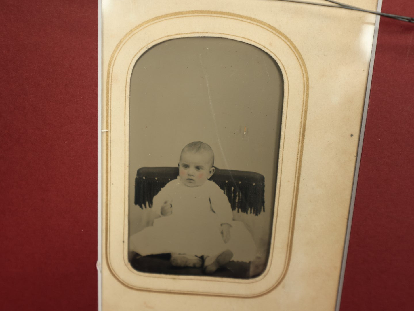 Lot 009 - Framed Mourning Memorial Ephemera For Hattie A. Gordon, Who Died Age 5 In 1872, Including Mother's Testament To Her Last Words, Her CDV, And Her Brother's Photo