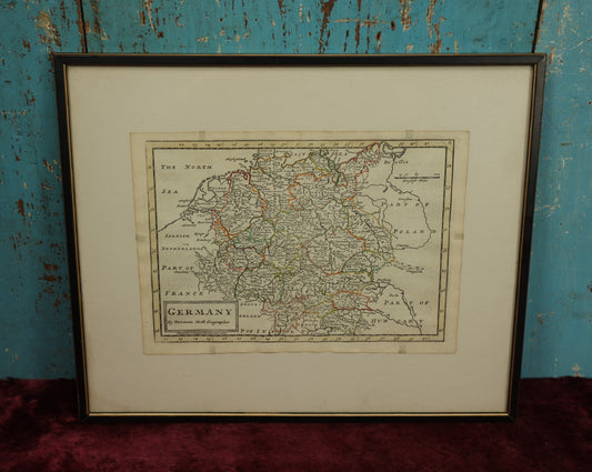 Lot 010 - 18th Century Map Of Germany By Geographer Herman Moll, Printed For Carrington Bowles In London, Circa 1730, Professionally Framed, Wayne Gallery, Providence, Rhode Island