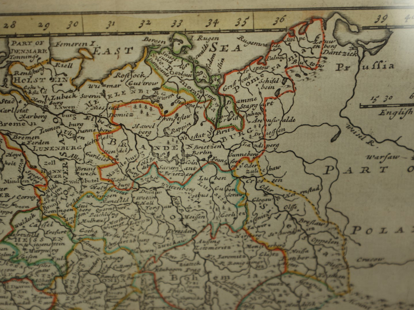 Lot 010 - 18th Century Map Of Germany By Geographer Herman Moll, Printed For Carrington Bowles In London, Circa 1730, Professionally Framed, Wayne Gallery, Providence, Rhode Island