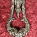 Lot 013 - Antique Victorian Cast Iron Curly Horned Ram Head Door Knocker