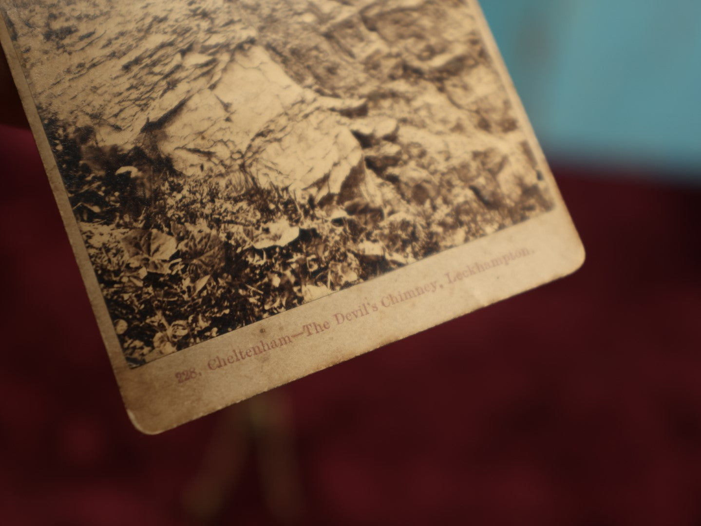 Lot 028 - Antique CDV Photograph Of Cheltenham, The Devil's Chimney, Leckhampton Hill, Gloucestershire, England, Photographed By Francis Bedford, Photographer To His Royal Highness The Prince Of Wales