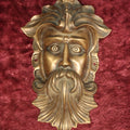 Lot 038 - Vintage Heavy Cast Metal Wide Eyed Face, Greenman, High Quality Casting