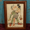 Lot 050 - Vintage Canadian Military Drawing, Post World War II Era, Titled "The First Kiss," Soldier Kissing Woman With Breast Exposed, Signed Kunz (?), K4477 On Back, May Be A Print