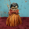Lot 056 - Vintage Chalkware Hawaiian Hula Doll With Grass Skirt, Lei