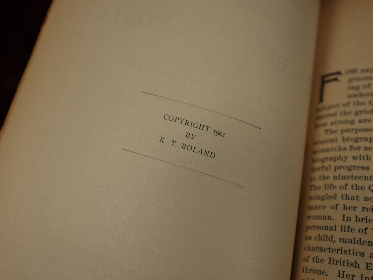 Lot 076 - Beautiful Life And Illustrious Reign Of Queen Victoria, Devoted Wife, Faithful Mother, Ideal Sovereign, Antique Book, Copyright 1901, Various Wear