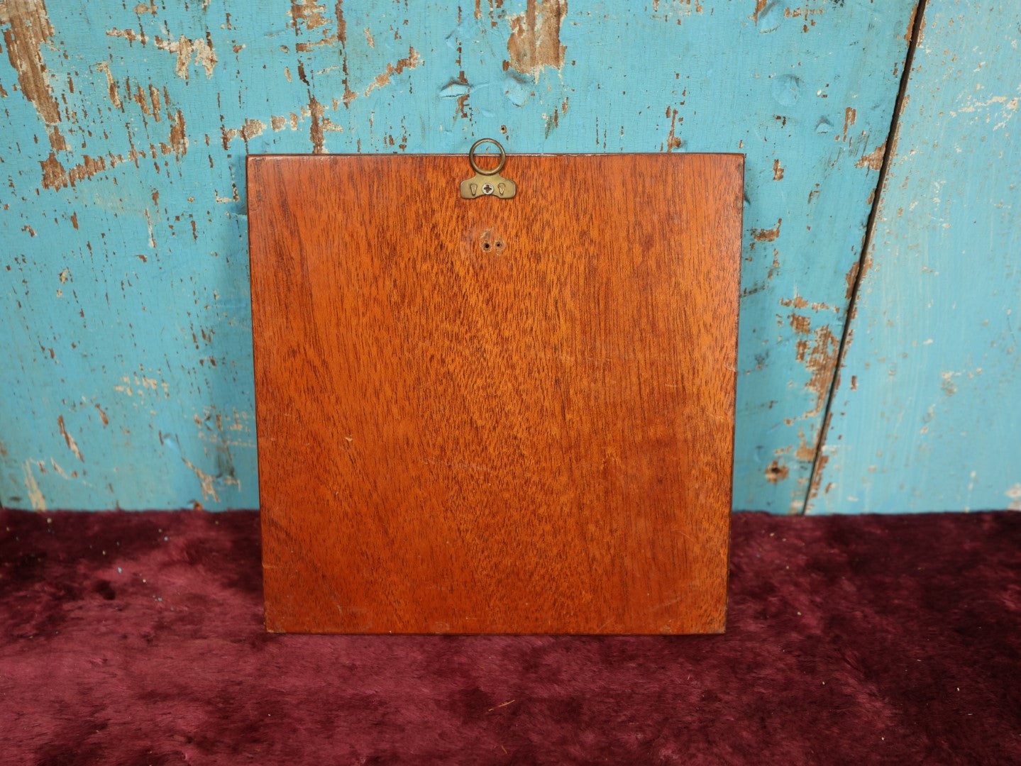 Lot 078 - Vintage Masonic Order Of The Eastern Star Freemasons Compass, Square, And G Marquetry Inlaid Wooden Plaque Wall Hanger