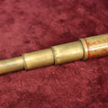 Lot 095 - Vintage Brass Miniature Novelty Telescope, Remnants Of Red Paint