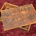 Lot 113 - Antique Russian Style Halvah Wooden 1Lb Net Wood Box, Paradise Halvah, The Best Made, Rothman Chocolate Company Inc., New York City