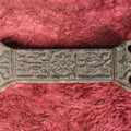 Lot 116 - Antique Cast Iron Lock Latch For Door With Pull Mechanism, Black Paint, Ornate Design