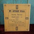 Lot 131 - Mt. Anthony Mills Double Service Custom Made Underwear Antique Box, Gentleman's With Wool Drawers, Genuine Bennington Underwear