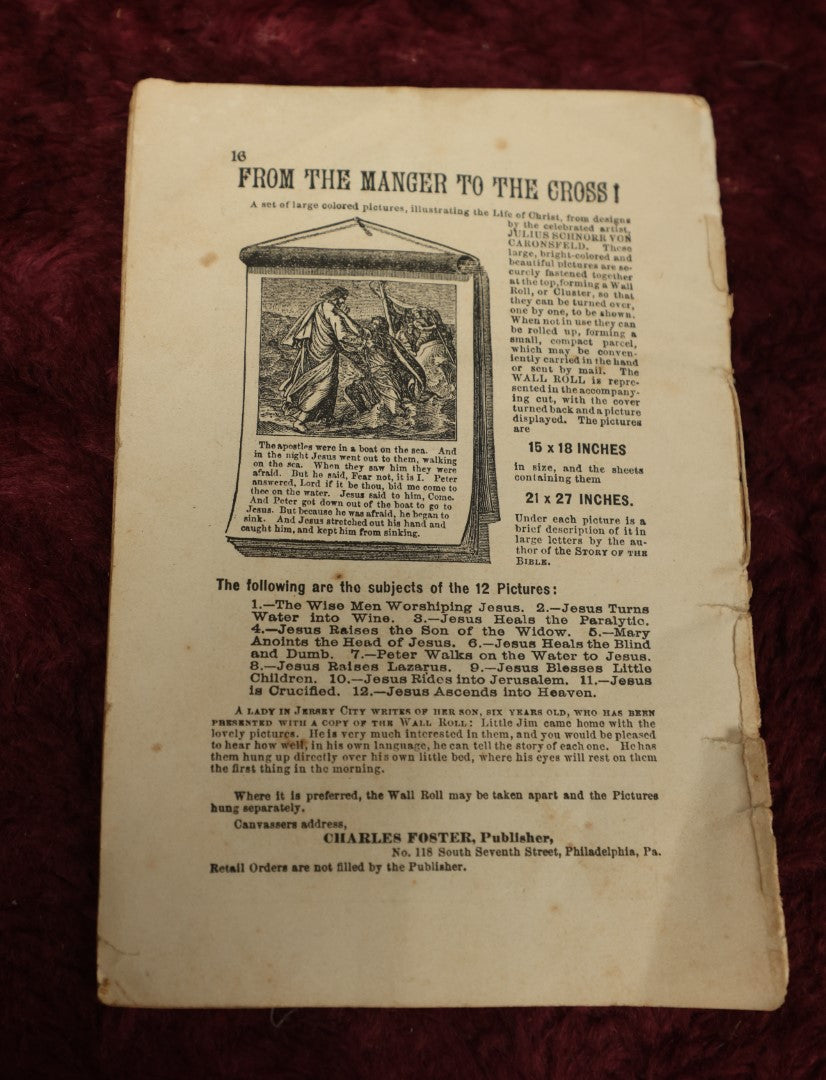 Lot 136 - Antique Fairy Booklet, The Lantern People An Allegory For The Young Folks And The Old Folks Too By The Author If The Story Of The Bible, Illustrated By Miss M.A. Lathbury, Published By Charles Foster, 1882, Philadelphia