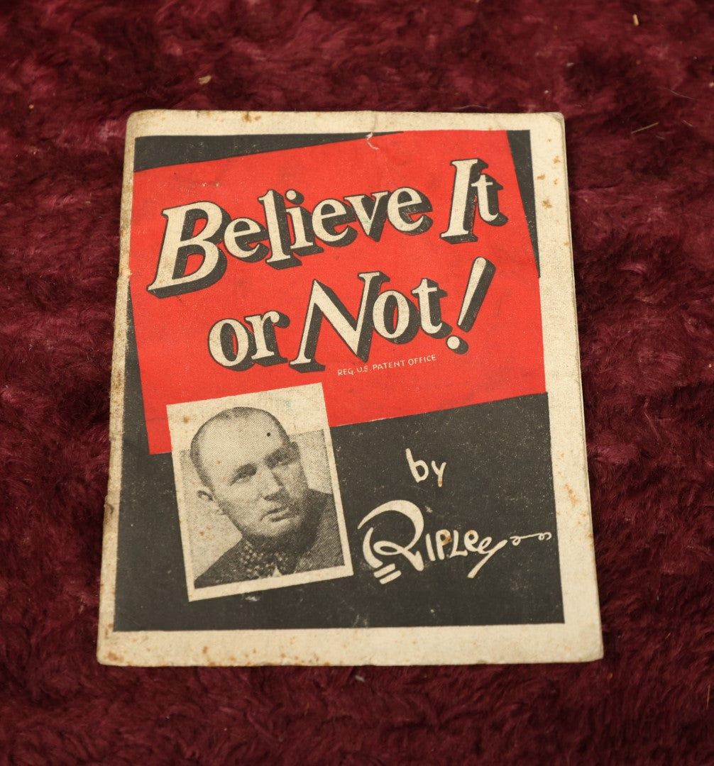 Lot 139 - Vintage Ripley's Believe It Or Not Booklet Advertising Macmillan Petroleum Corporation, Copyright 1941, Note Severe Damage To Back