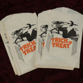 Lot 140 - Approximately 25 Vintage Halloween Trick Or Treat Bags With Witch Flying On Broom